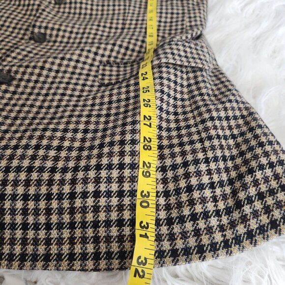 BOSS Blazer Cashmere Wool Sports Coat‎ 42 Plaid Checker Brown Double Vent - Picture 13 of 16